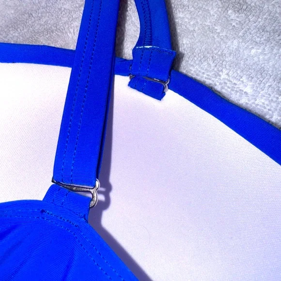 NWT Younique Women's tankini Swimsuit Top in Vibrant Blue - Picture 6 of 6